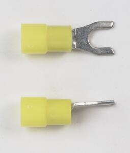 12-10 VINYL SPADE TERMINAL - STUD SIZE - #6